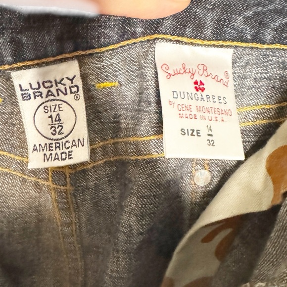 LUCKY BRAND VINTAGE DENIM MIDI SKIRT Y2K 2000’s SZ 14/32 - Picture 3 of 10